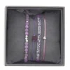 Bracelet Les Interchangeables A38649 - Bracelet Tissu Rose Cristaux de haute qualité Femme