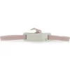 Bracelet Les Interchangeables A55642 - Plaque Ruban Lisse Strasse Beige Rose Palladium Femme