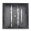 Bracelet Les Interchangeables A38632 - Bracelet Tissu Beige Cristaux de haute qualité Femme