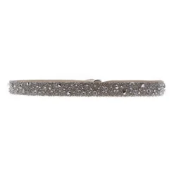 Bracelet Les Interchangeables A38523 - Bracelet Tissu Beige Cristaux de haute qualité Femme