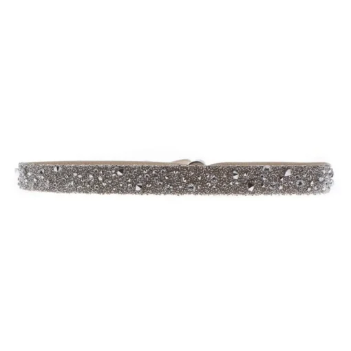 Bracelet Les Interchangeables A38523 - Bracelet Tissu Beige Cristaux de haute qualité Femme