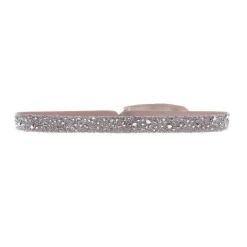 Bracelet Les Interchangeables A35899 - Bracelet Tissu Beige Cristaux de haute qualité Femme