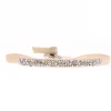 Bracelet Les Interchangeables A37096 - Bracelet Tissu Beige Cristaux de haute qualité Femme