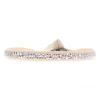 Bracelet Les Interchangeables A31477 - Bracelet Tissu Beige Cristaux de haute qualité Femme