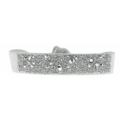Bracelet Les Interchangeables A39437 - Bracelet Tissu Bleu Cristaux de haute qualité Femme