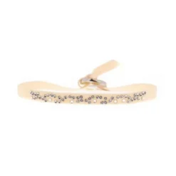 Bracelet Les Interchangeables A40132 - Bracelet Tissu Rose Cristaux de haute qualité Femme