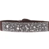 Bracelet Les Interchangeables A39572 - Bracelet Tissu Marron Cristaux de haute qualité Femme