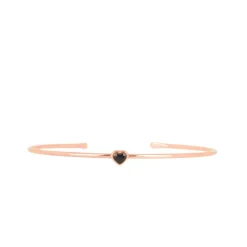 Bracelet Les Interchangeables A59190 - Jonc Coeur Doré Rose Femme