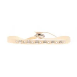 Bracelet Les Interchangeables A40130 - Bracelet Tissu Rose Cristaux de haute qualité Femme