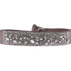 Bracelet Les Interchangeables A36475 - Bracelet Tissu Marron Cristaux de haute qualité Femme