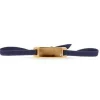 Bracelet Les Interchangeables A55611 - Plaque Ruban Lisse Strasse Marine Or Rose Femme