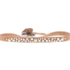 Bracelet Les Interchangeables A36683 - Bracelet Tissu Beige Cristaux de haute qualité Femme