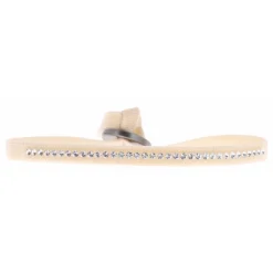 Bracelet Les Interchangeables A36246 - Bracelet Tissu Beige Cristaux de haute qualité Femme