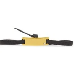 Bracelet Les Interchangeables A55565 - Plaque Ruban Lisse Strasse Noir Or Jaune Femme
