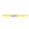 Bracelet Les Interchangeables A58650 - Mini Plaque 2 Rangs Perle Gomme Jaune Fluo Femme