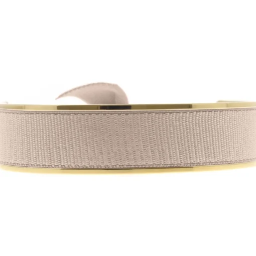 Bracelet Les Interchangeables A47526 - Jonc Ruban Interchangeables 12mm Beige Rose Femme