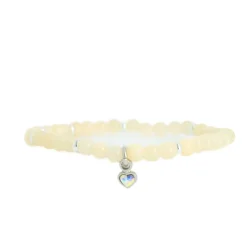 Bracelet Les Interchangeables A59941 - Perle Coeur Blanc Femme