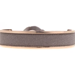 Bracelet Les Interchangeables A42823 - Jonc Ruban Interchangeables 9mm Marron Fonce Clair Femme