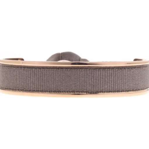 Bracelet Les Interchangeables A42823 - Jonc Ruban Interchangeables 9mm Marron Fonce Clair Femme