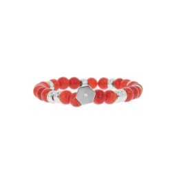 Bracelet Les Interchangeables A58805 - Perle Forme Écrou Corail Femme