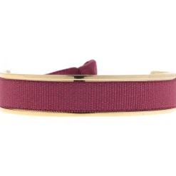 Bracelet Les Interchangeables A42729 - Jonc Ruban Interchangeables 9mm Lie de Vin Femme