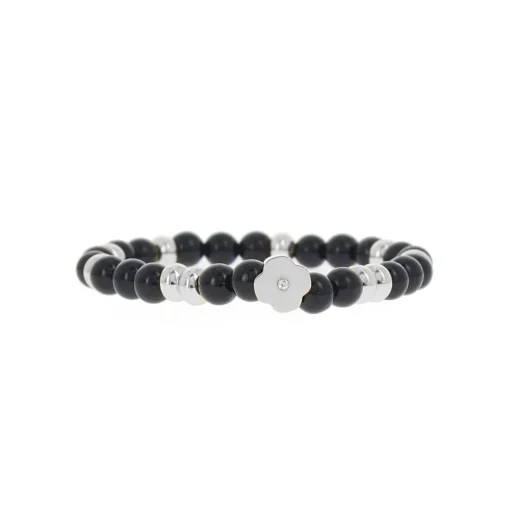 Bracelet Les Interchangeables A58821 - Perle Forme Fleur Noir Femme