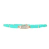 Bracelet Les Interchangeables A58641 - Mini Plaque 2 Rangs Perle Gomme Vert Femme