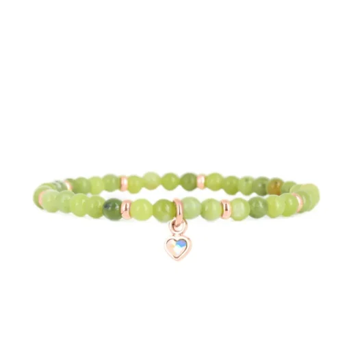 Bracelet Les Interchangeables A59921 - Perles Coeur Kaki Femme