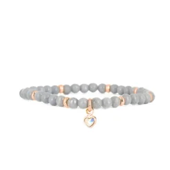 Bracelet Les Interchangeables A59919 - Perle Coeur Gris Femme