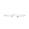 Bracelet Les Interchangeables A59193 - Jonc Double Coeur Doré Rose Femme