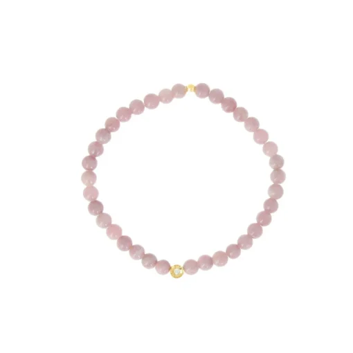 Bracelet Les Interchangeables A59803 - Perle Serti Fleur Rose Femme