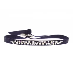 Bracelet Les Interchangeables A36958 - Bracelet Tissu Acier Bleu Femme