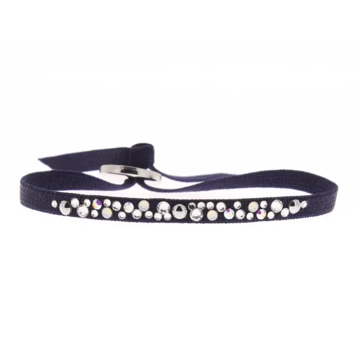 Bracelet Les Interchangeables A36958 - Bracelet Tissu Acier Bleu Femme