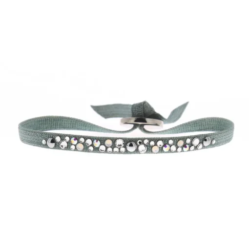 Bracelet Les Interchangeables A41178 - Bracelet Tissu Acier Bleu Femme