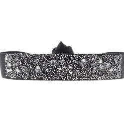 Bracelet Les Interchangeables A41128 - Bracelet Tissu Vert Cristaux de haute qualité Femme