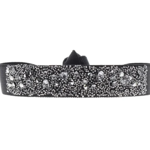 Bracelet Les Interchangeables A41128 - Bracelet Tissu Vert Cristaux de haute qualité Femme