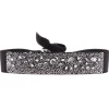 Bracelet Les Interchangeables A36458 - Bracelet Tissu Noir Cristaux de haute qualité Femme