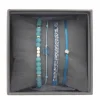 Bracelet Les Interchangeables A38646 - Bracelet Tissu Turquoise Cristaux de haute qualité Femme