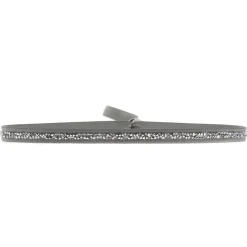Bracelet Les Interchangeables A38319 - Bracelet Tissu Marron Cristaux de haute qualité Femme