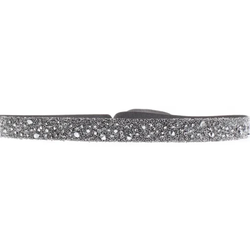 Bracelet Les Interchangeables A38544 - Bracelet Tissu Gris Cristaux de haute qualité Femme