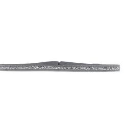 Bracelet Les Interchangeables A36440 - Bracelet Tissu Gris Cristaux de haute qualité Femme