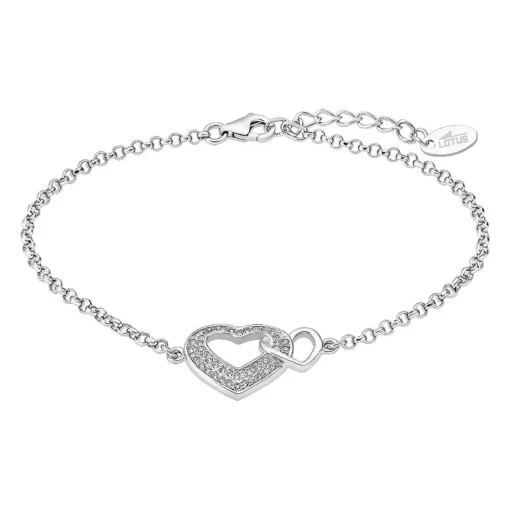 Bracelet Lotus Silver LP1917-2/1 - coeur 16cm + 3cm reglable moments Argent Femme