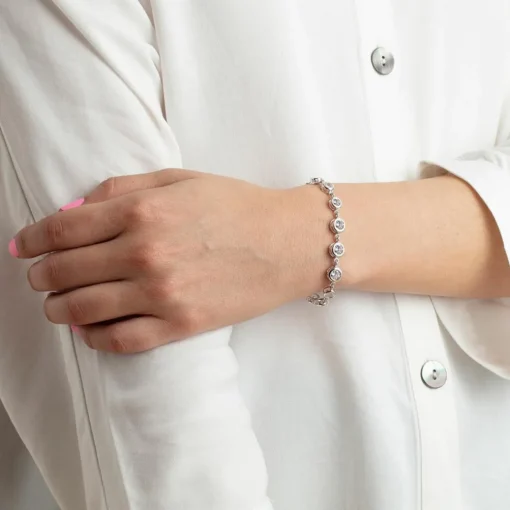 Bracelet Lotus Silver Pure Essentiel LP1787-2-1 - Bracelet Argent Serti Femme