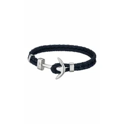 Bracelet Lotus Style LS1832-2-4 - Bracelet Urban Man Double Tressés Bleu Ancre Acier Homme