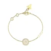 Bracelet Love Guess Acier Doré Et Zircon Cubique Central