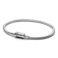 Bracelet Maille Serpent Fermoir Magnétique Coulissant Pandora Moments