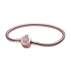 Bracelet Maille Serpent O Couronné Signature Pandora