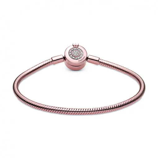 Bracelet Maille Serpent O Couronné Signature Pandora