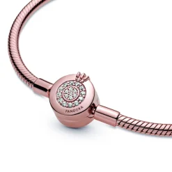 Bracelet Maille Serpent O Couronné Signature Pandora