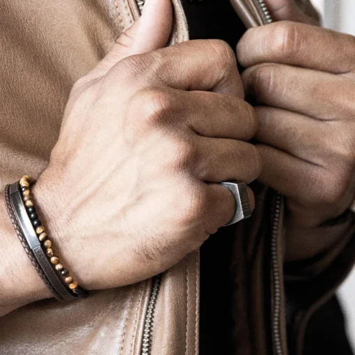 Bracelet Marron Homme Multi-rangs - YALE